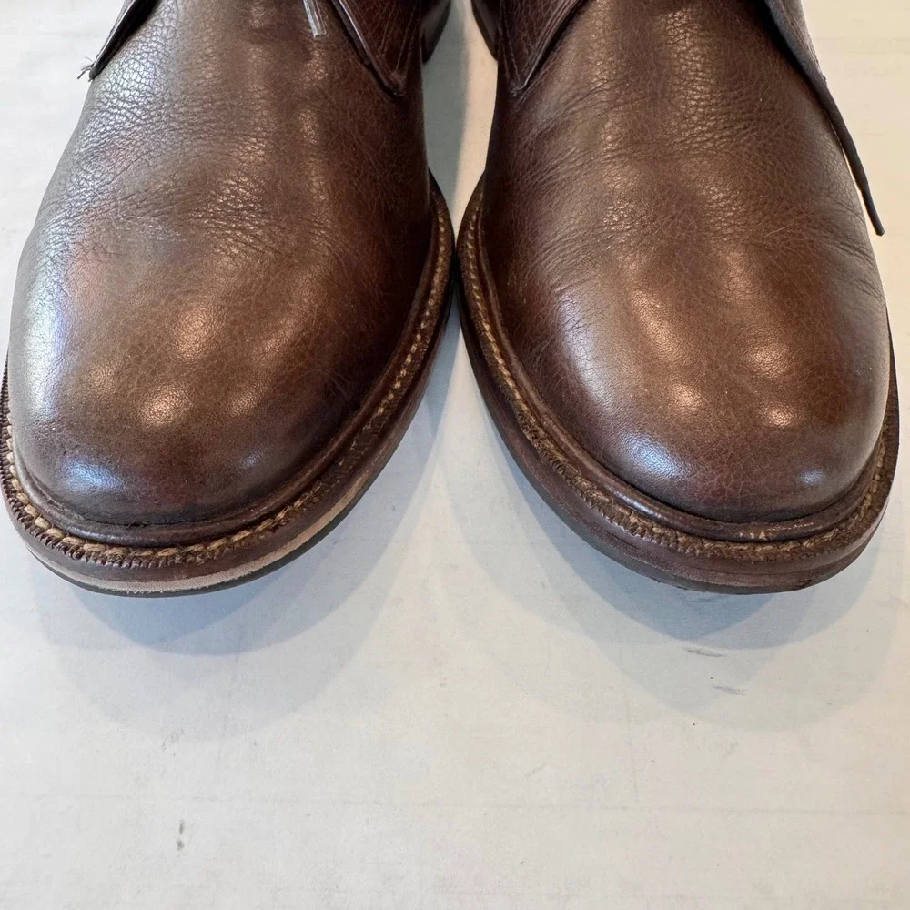 Cole Haan Men 9.5 M Brown Pebbled Leather Chukka Boots C22941 Lace Up Ankle